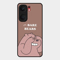We Bare Bears Brown Glossy Metal Case Cover For Iqoo Neo 9 Pro 5G