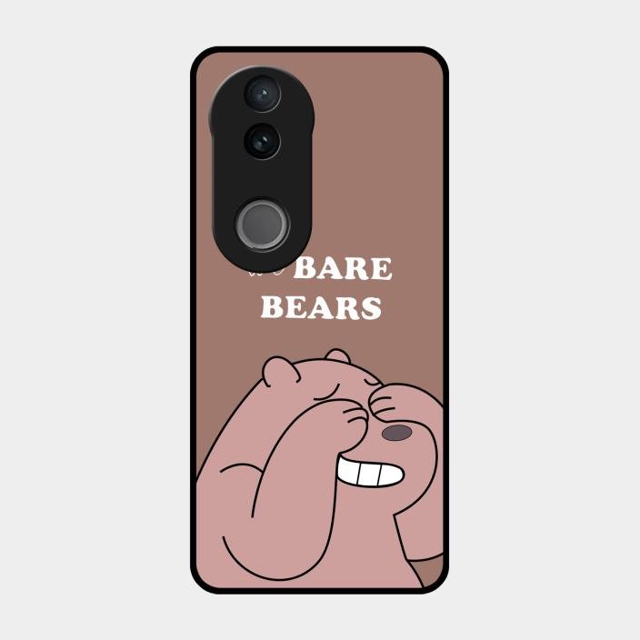 We Bare Bears Brown Glossy Metal Case Cover For Iqoo Z10R