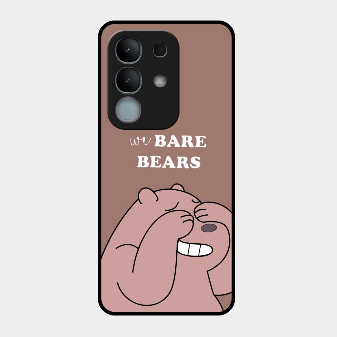 We Bare Bears Brown Glossy Metal Case Cover For iQOO Z10x 5G