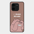 We Bare Bears Brown Glossy Metal Case Cover For Iqoo Z9X 5G
