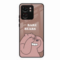 We Bare Bears Brown Glossy Metal Case Cover For Motorola Edge 40