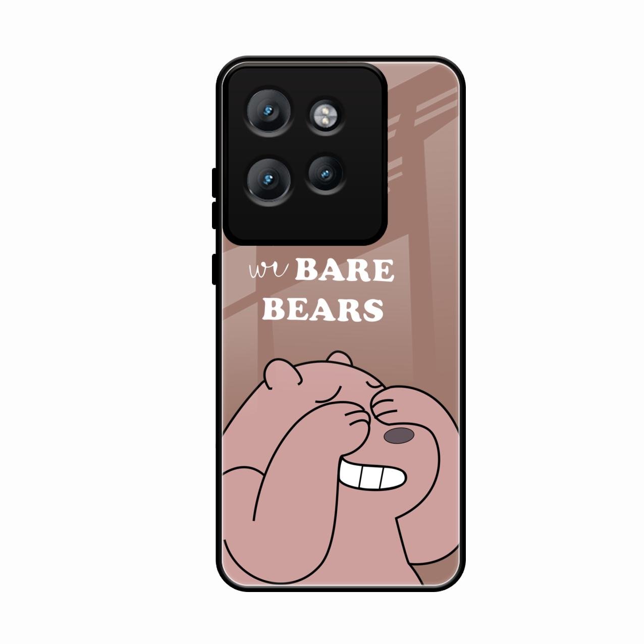 We Bare Bears Brown Glossy Metal Case Cover For Motorola Edge 50 Neo