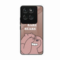 We Bare Bears Brown Glossy Metal Case Cover For Motorola Edge 60 Pro 5G