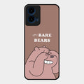 We Bare Bears Brown Glossy Metal Case Cover For Motorola G45 5G