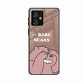 We Bare Bears Brown Glossy Metal Case Cover For Motorola G64 5G