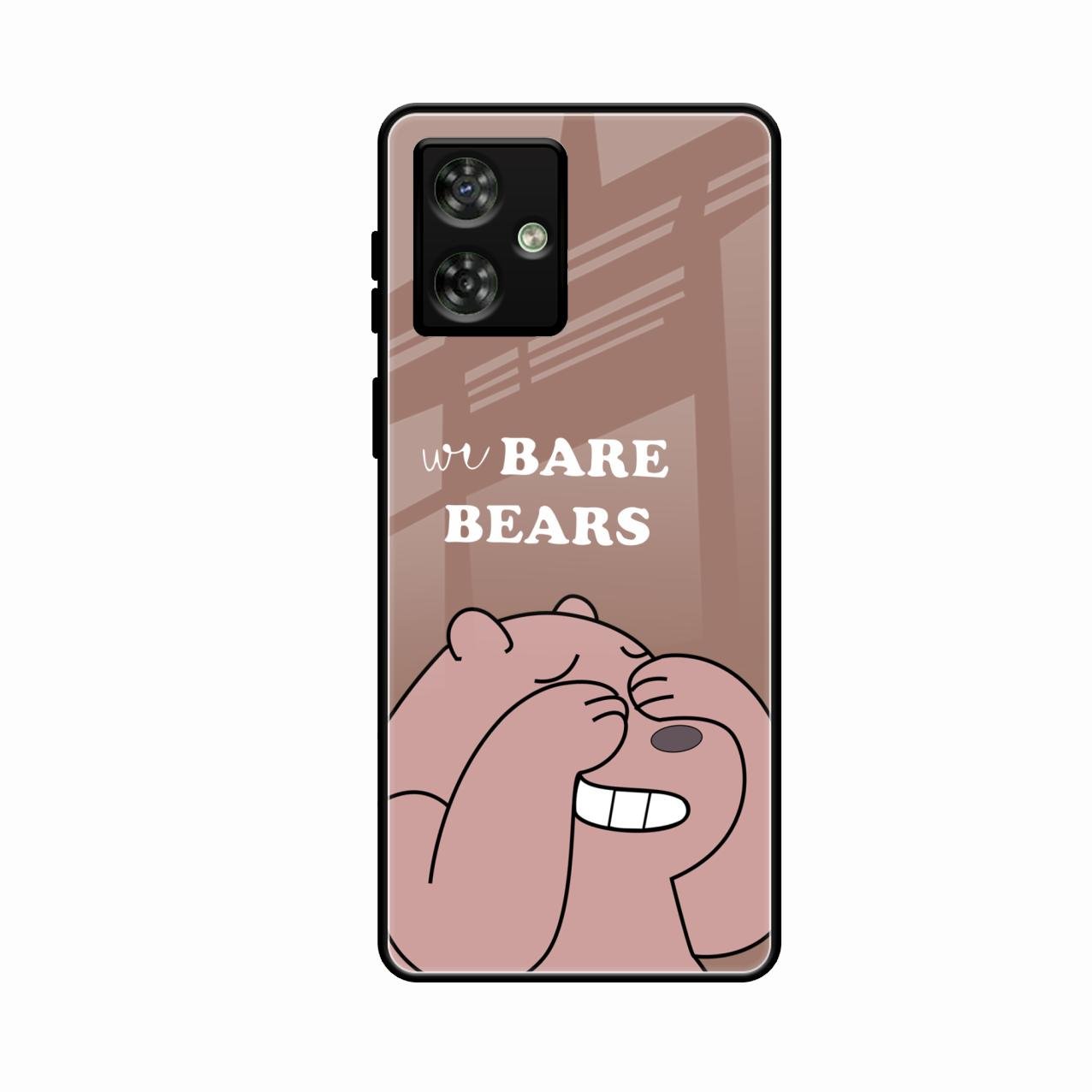 We Bare Bears Brown Glossy Metal Case Cover For Motorola G64 5G