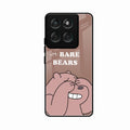 We Bare Bears Brown Glossy Metal Case Cover For Motorola G67 Power 5G