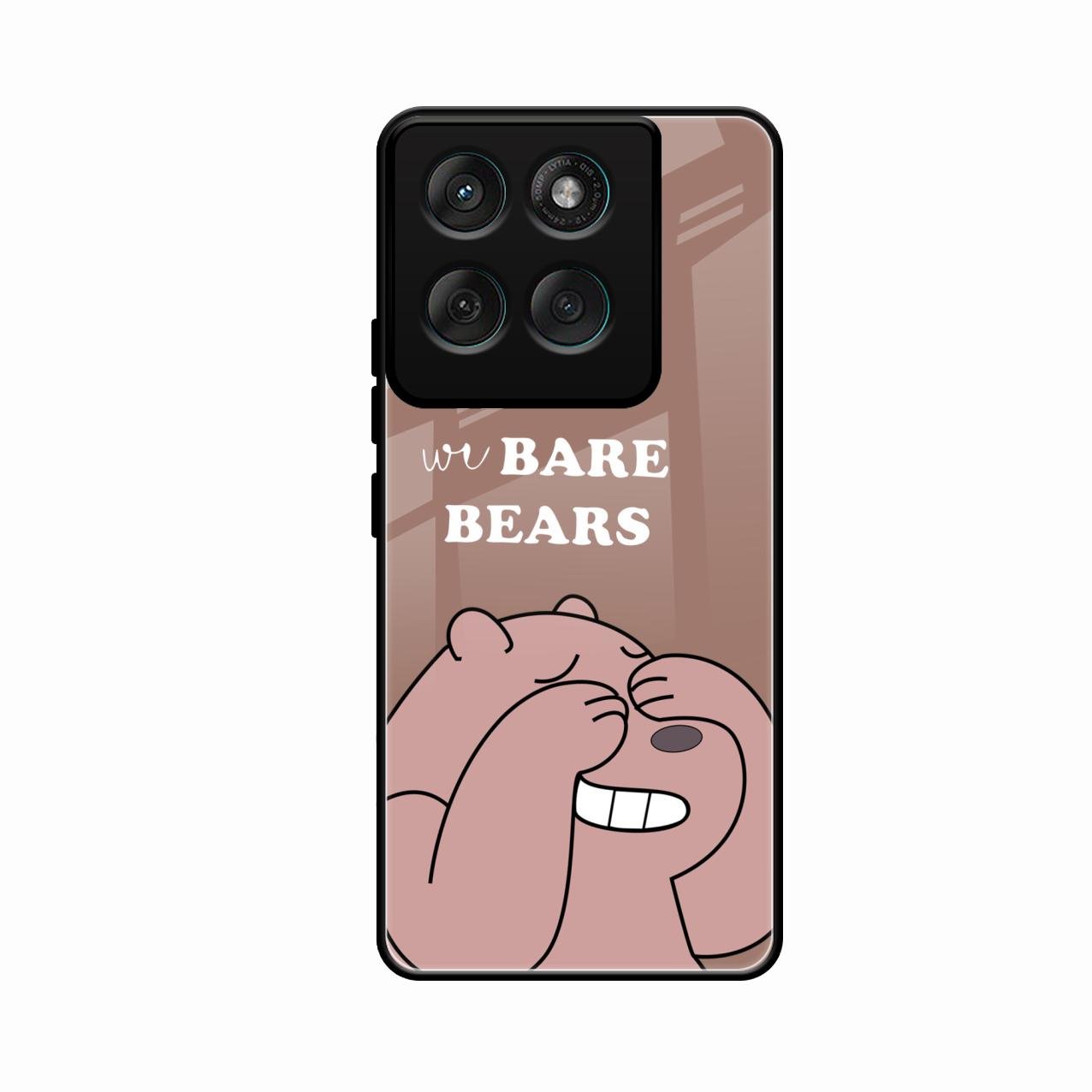 We Bare Bears Brown Glossy Metal Case Cover For Motorola G67 Power 5G