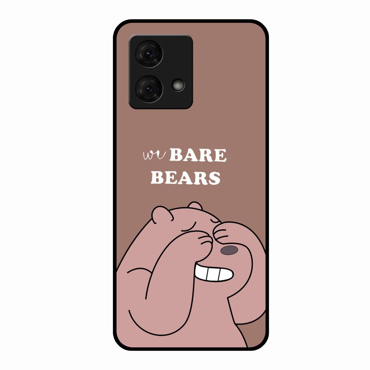 We Bare Bears Brown Glossy Metal Case Cover For Motorola g84 5G