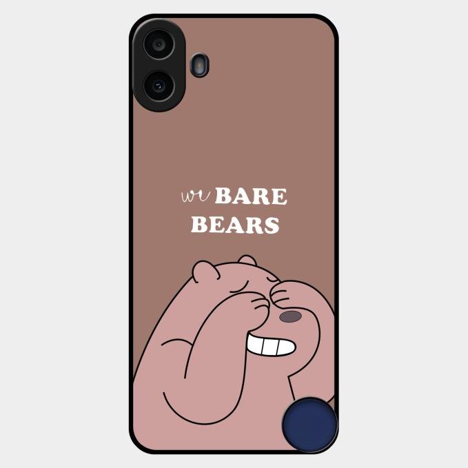 We Bare Bears Brown Glossy Metal Case Cover For Nothing Cmf Phone 1