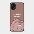 We Bare Bears Brown Glossy Metal Case Cover For Nothing Phone 1