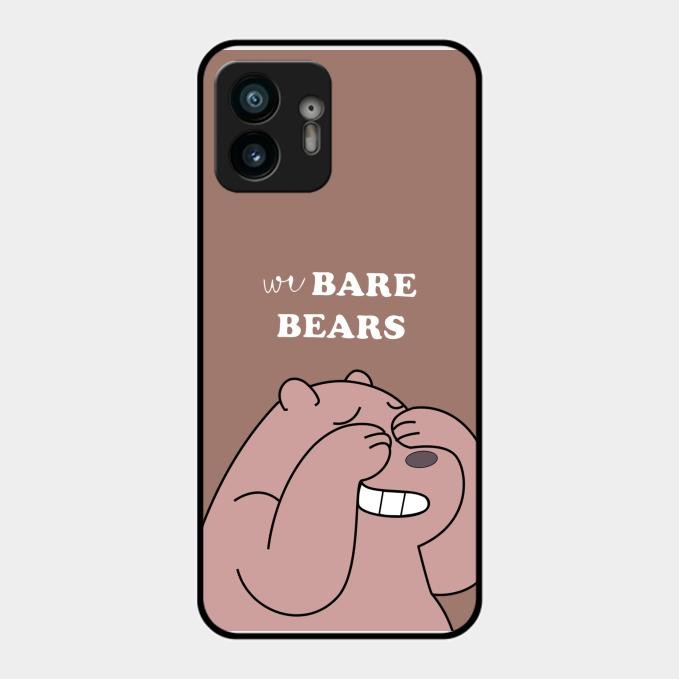 We Bare Bears Brown Glossy Metal Case Cover For Nothing Phone 2