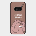 We Bare Bears Brown Glossy Metal Case Cover For Nothing Phone 2A 5G