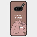 We Bare Bears Brown Glossy Metal Case Cover For Nothing Phone 2A Plus