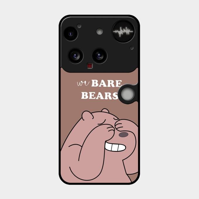 We Bare Bears Brown Glossy Metal Case Cover For Nothing Phone 3 5G
