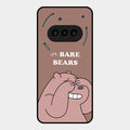 We Bare Bears Brown Glossy Metal Case Cover For Nothing Phone 3A 5G