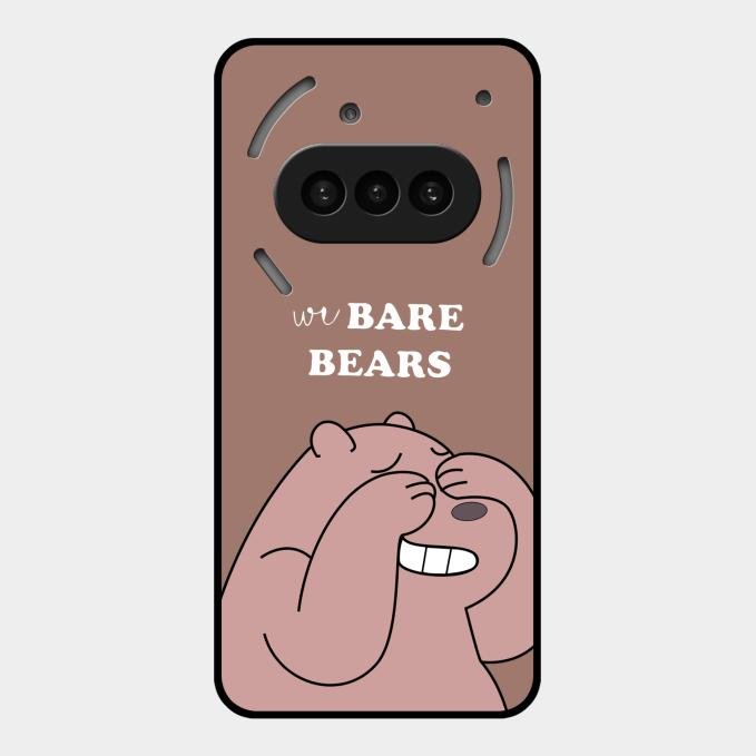 We Bare Bears Brown Glossy Metal Case Cover For Nothing Phone 3A 5G