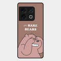 We Bare Bears Brown Glossy Metal Case Cover For Oneplus 10 Pro 5G