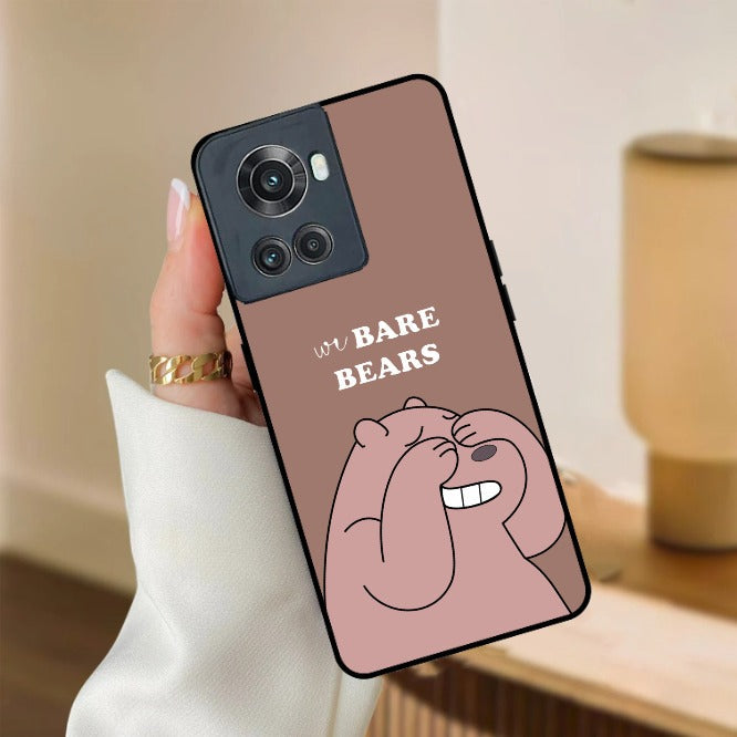 We Bare Bears Brown Glossy Metal Case Cover For OnePlus