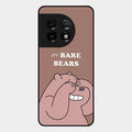 We Bare Bears Brown Glossy Metal Case Cover For Oneplus 11 5G