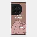 We Bare Bears Brown Glossy Metal Case Cover For Oneplus 12 5G