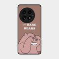 We Bare Bears Brown Glossy Metal Case Cover For Oneplus 13 5G