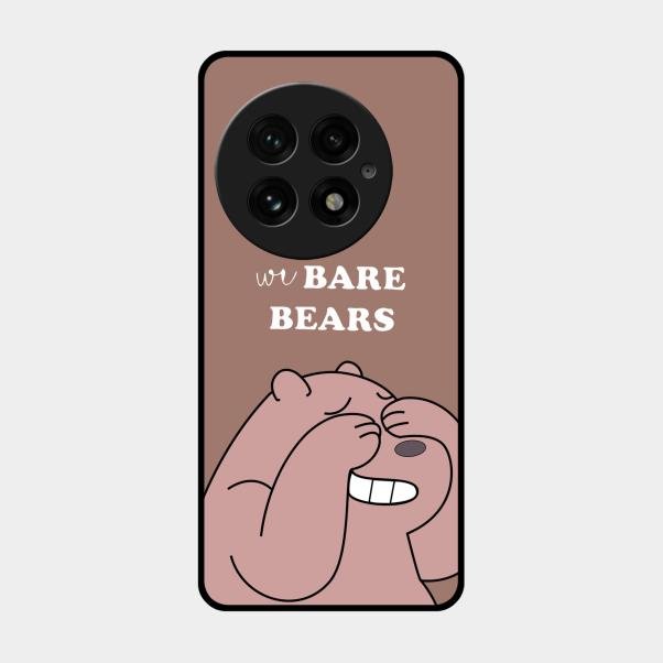 We Bare Bears Brown Glossy Metal Case Cover For Oneplus 13 5G