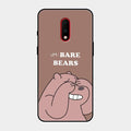 We Bare Bears Brown Glossy Metal Case Cover For Oneplus 7