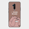 We Bare Bears Brown Glossy Metal Case Cover For Oneplus 7T Pro