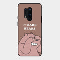 We Bare Bears Brown Glossy Metal Case Cover For Oneplus 8 Pro