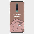 We Bare Bears Brown Glossy Metal Case Cover For Oneplus 8