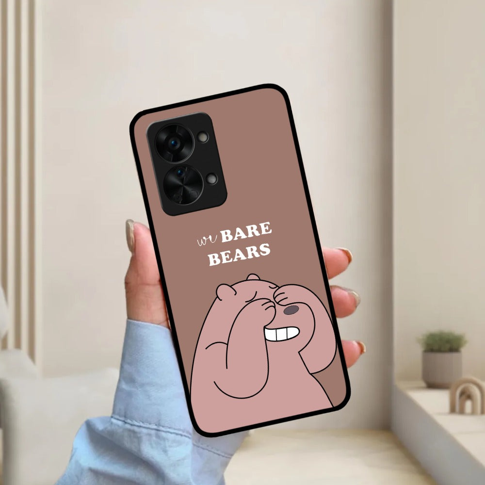 We Bare Bears Brown Glossy Metal Case Cover For OnePlus