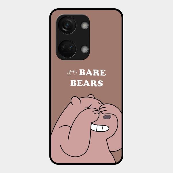 We Bare Bears Brown Glossy Metal Case Cover For Oneplus Nord 3 5G
