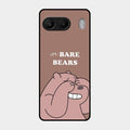 We Bare Bears Brown Glossy Metal Case Cover For Oneplus Nord 4 5G