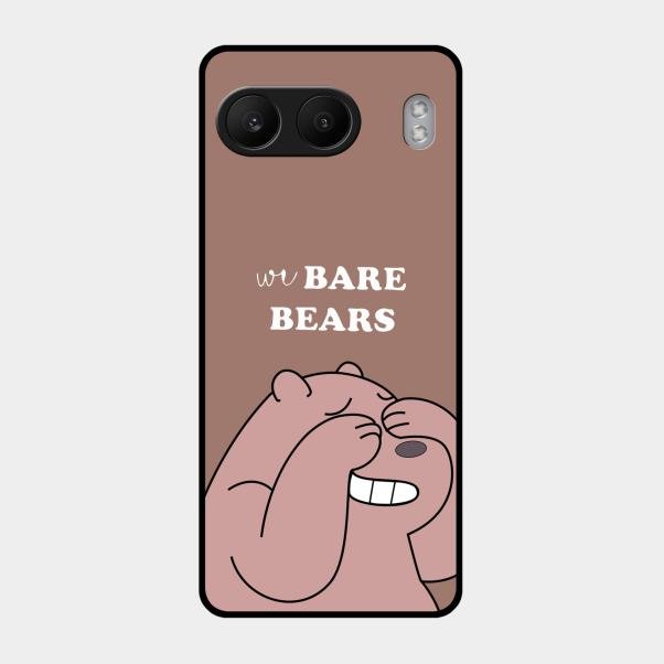 We Bare Bears Brown Glossy Metal Case Cover For Oneplus Nord 4 5G