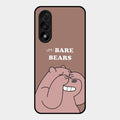 We Bare Bears Brown Glossy Metal Case Cover For Oneplus Nord 5 5G