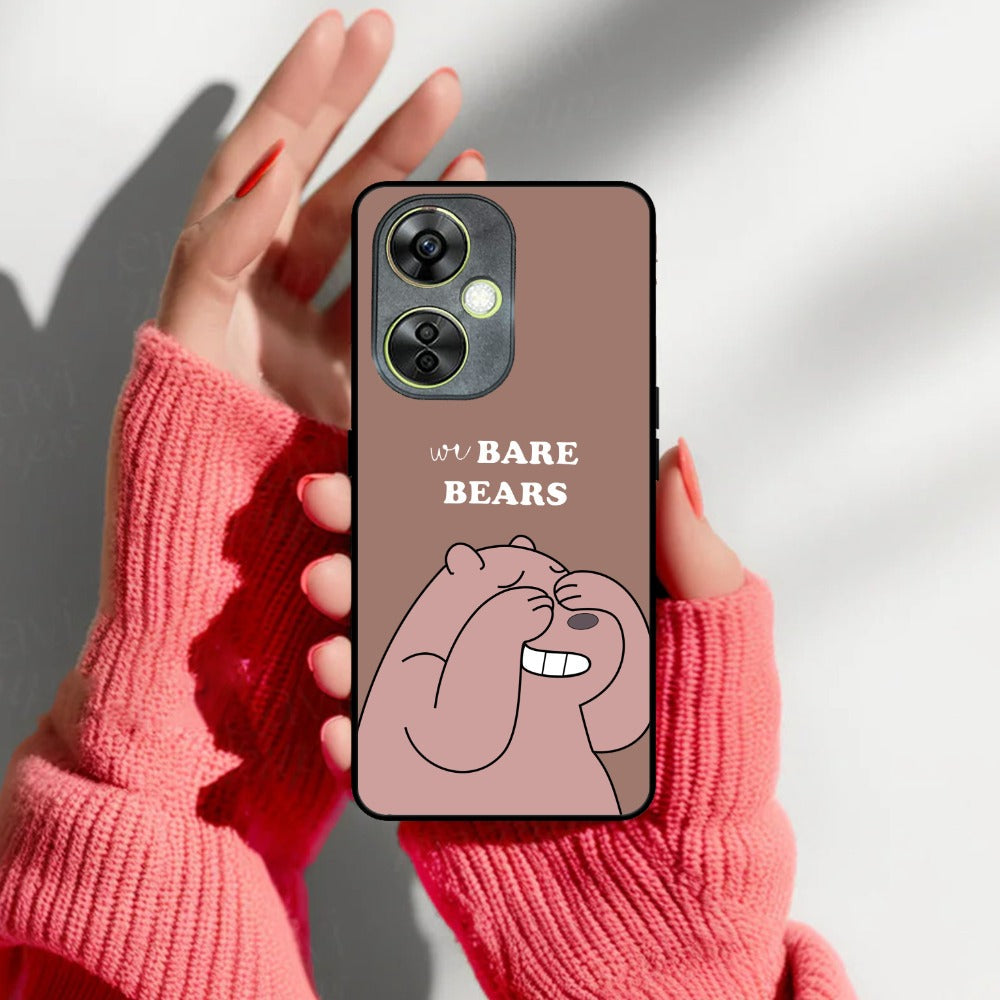 We Bare Bears Brown Glossy Metal Case Cover For OnePlus