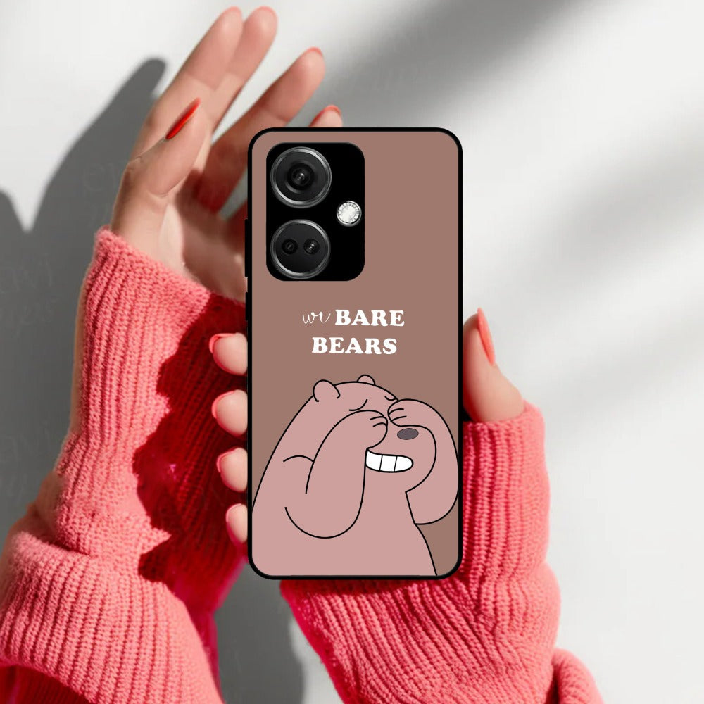 We Bare Bears Brown Glossy Metal Case Cover For OnePlus