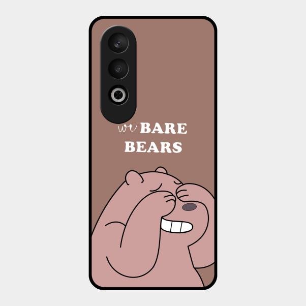 We Bare Bears Brown Glossy Metal Case Cover For Oneplus Nord Ce 4 5G