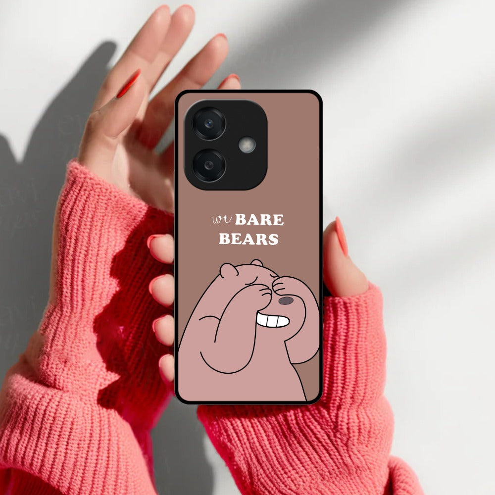 We Bare Bears Brown Glossy Metal Case Cover For Oppo