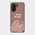 We Bare Bears Brown Glossy Metal Case Cover For Oppo A5X 5G