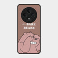 We Bare Bears Brown Glossy Metal Case Cover For Oppo F27 5G