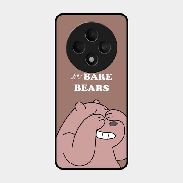 We Bare Bears Brown Glossy Metal Case Cover For Oppo F27 5G