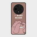 We Bare Bears Brown Glossy Metal Case Cover For Oppo F27 Pro Plus 5G