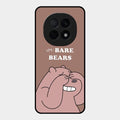 We Bare Bears Brown Glossy Metal Case Cover For Oppo F29 Pro 5G