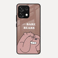 We Bare Bears Brown Glossy Metal Case Cover For Oppo F31 5G