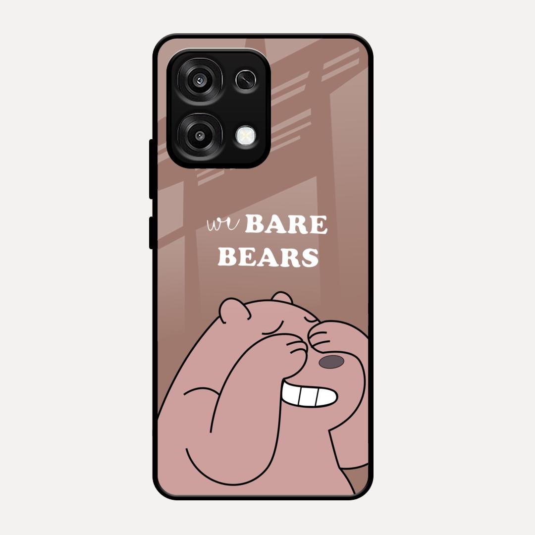We Bare Bears Brown Glossy Metal Case Cover For Oppo F31 5G