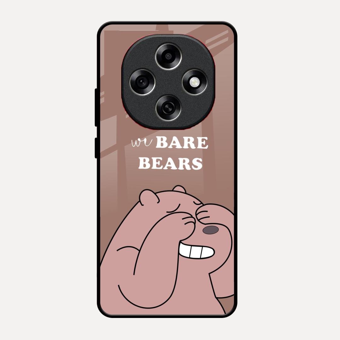 We Bare Bears Brown Glossy Metal Case Cover For Oppo F31 Pro 5G