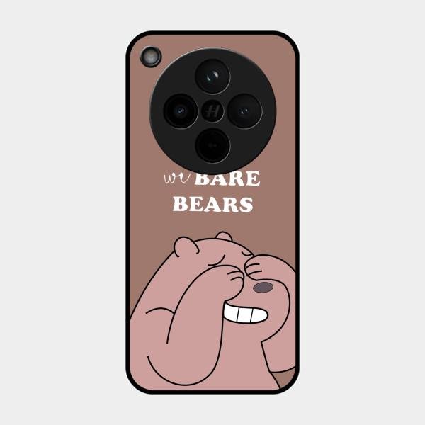 We Bare Bears Brown Glossy Metal Case Cover For Oppo Find X8 5G
