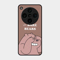 We Bare Bears Brown Glossy Metal Case Cover For Oppo Find X8 Pro 5G